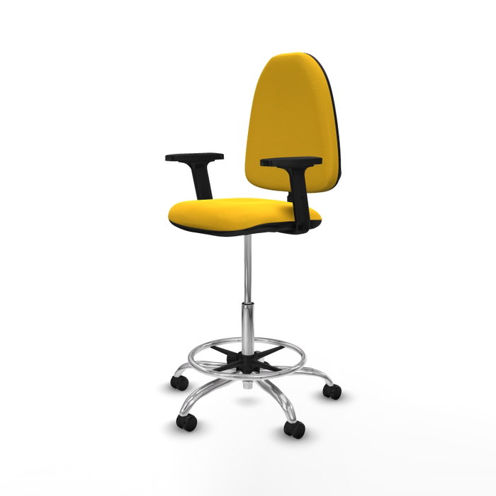 PIQUERAS Y CRESPO Taburete Aýna Amarillo con Mecanismo de Contacto Permanente PIQUERAS Y CRESPO Taburete Aýna Amarillo con Mecanismo de Contacto Permanente