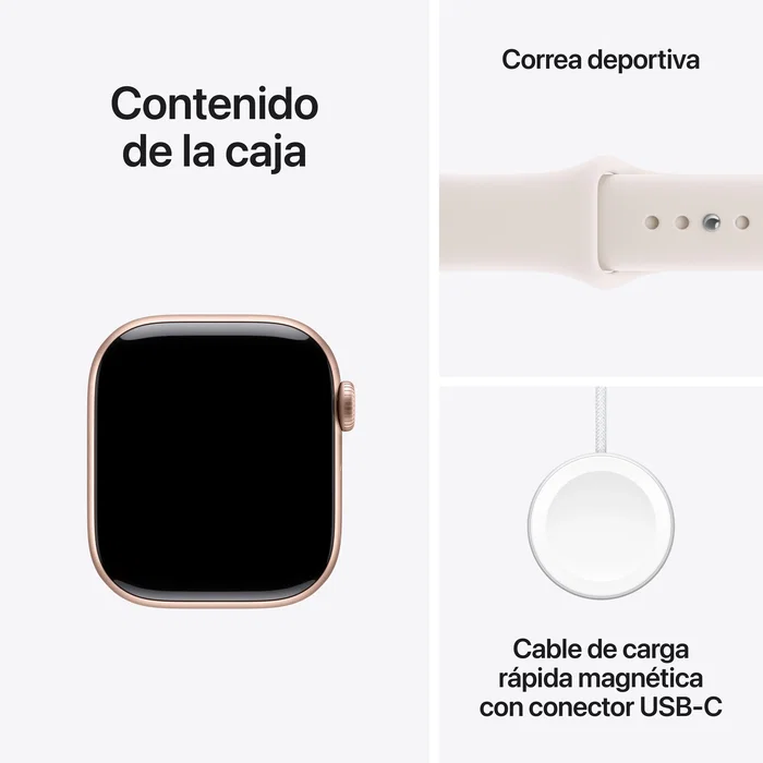 Apple Watch Series 11 GPS + Cellular 42mm Oro Rosa con Correa Deportiva Light Blush M/L
