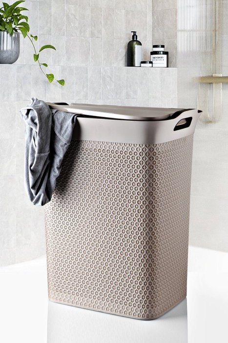 Mijölnir Juego de 3 Cestas SFRBNYST-3 Beige Organizador Lavandería Cesta Multiusos Caja Detergente 55L 35L 10L