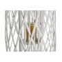 DKD Home Decor Portavelas de Mimbre y Cristal Blanco 34x34x80 cm