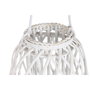 DKD Home Decor Portavelas de Mimbre y Cristal Blanco 34x34x80 cm