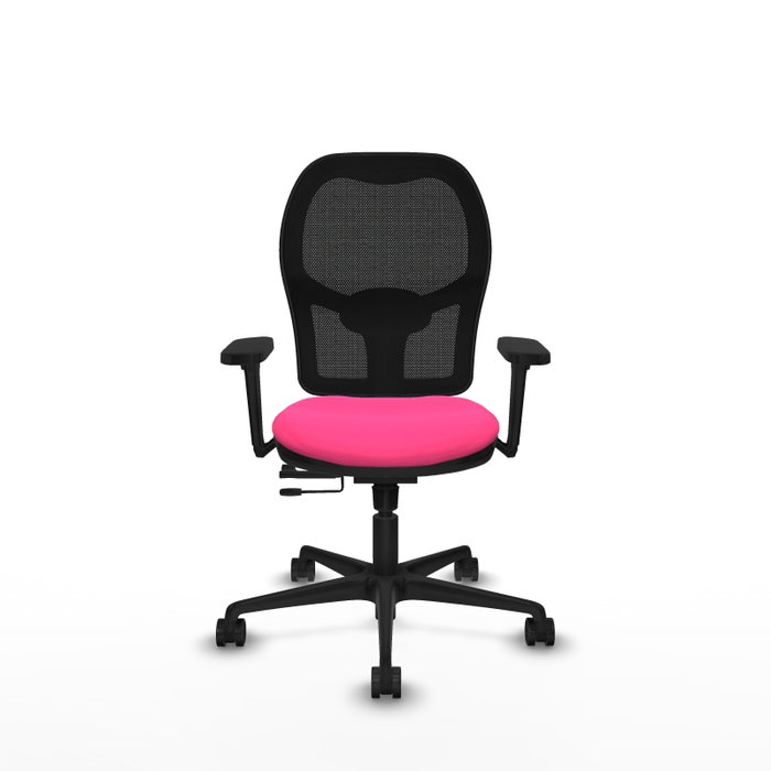 PIQUERAS Y CRESPO Silla de oficina Jorquera Rosa con Brazos 3D