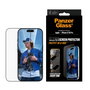 PanzerGlass Protector de Pantalla Ultra-Wide Fit Fastfit con Marco Negro para iPhone 17 e iPhone 16 Pro