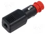 PRO CAR Enchufe de mechero de coche con borna de tornillo y fusible