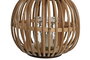 DKD Home Decor Portavela Balines Natural Ratán Cristal 22 x 19 x 22 cm (6 Unidades)