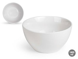 Vessia Bol de Porcelana Blanca 1400ml (18.5x9.5x18.5 cm) (Set de 16)