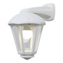 Fumagalli Farol de Pared con Brazo Nardo/Giampy, Blanco, Cristal Transparente, Casquillo E27 Máx. 23W, IP55, Resina UV, Incluye Fijación, 210x270x315 mm