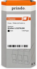 Prindo Classic XL Cartucho de tinta negro compatible con Brother LC227XLBK