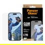 PanzerGlass CF Protector de Pantalla para iPhone 17 / iPhone 16 Pro Classic Fit con EasyAligner Resistente a Rayones y Golpes Transparente