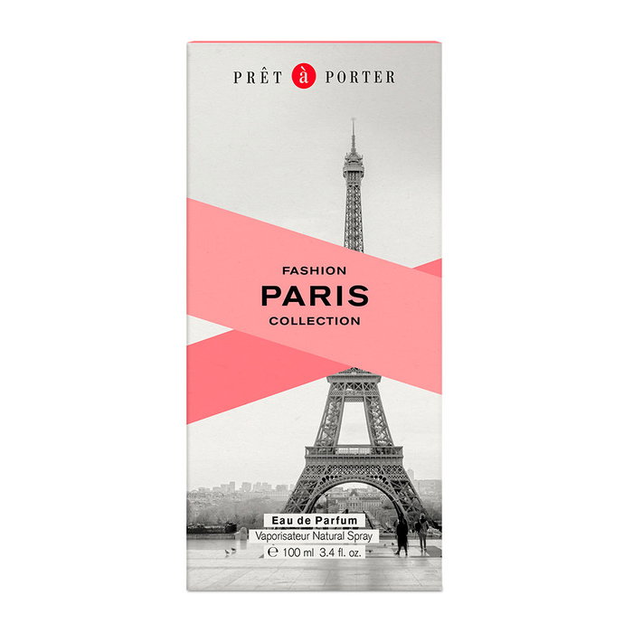 Prêt-à-Porter PARIS COLLECTION Eau de Parfum para Mujer - Fragancia Floral Amaderada con Rosa, Macarons y Jazmín - 100 ml