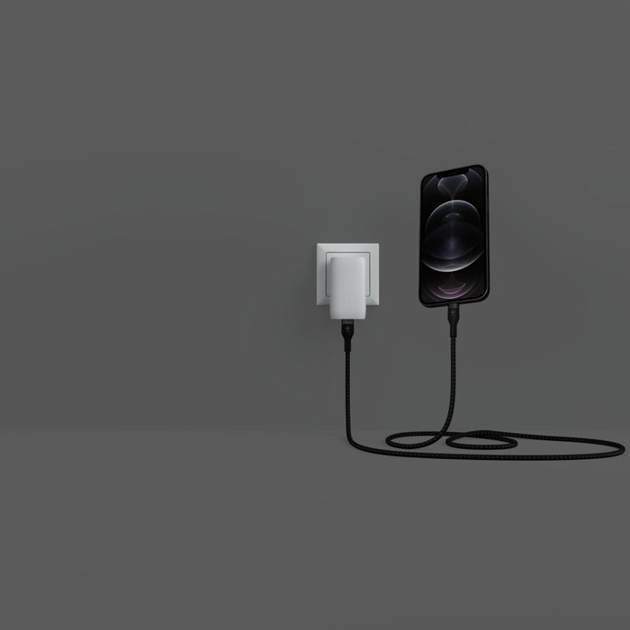 Belkin CAA011BT1MBK Cable BOOST CHARGE PRO Flex USB-C a Lightning 1 m Negro