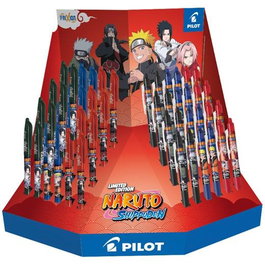 Pilot Bolígrafo Frixion Naruto Edición Limitada C-Surtidos (48 Ud) - Tinta Borrable 0.7 mm, Recargable, Antifatiga