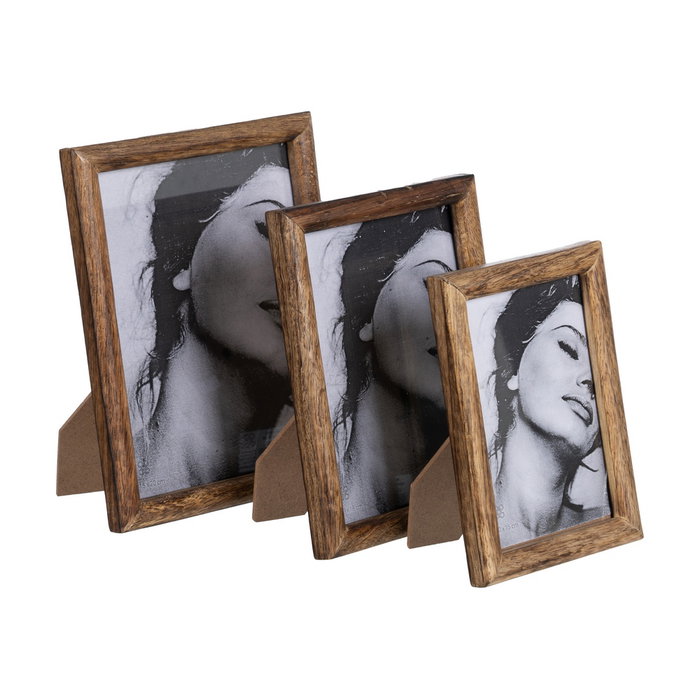Portafotos Natural Madera de Mango 12 X 2,50 X 17 cm (Set de 2) Portafotos Natural Madera de Mango 12 X 2,50 X 17 cm (Set de 2)