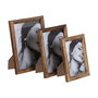 Portafotos Natural Madera de Mango 12 X 2,50 X 17 cm (Set de 2)