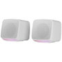 Mars Gaming Altavoces Bluetooth MS-PRO Blanco con Iluminación RGB Flow Dinámica 10W Control de Volumen Conexión Jack 3.5mm