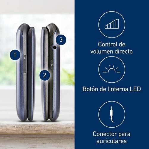 Panasonic - Teléfono móvil 4G Concha, móvil de concha plegable con conectividad 4G