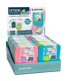Estuche Porta Mascarilla Xsecure Cool 105X130 Mm. Expositor De 24