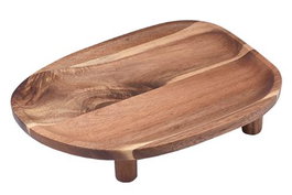 DKD Home Decor Tabla de cortar de acacia con patas, Natural, 31,5x22,5x6 cm