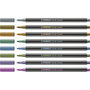 Stabilo Pen 68 Metallic Estuche de 8 Rotuladores Colores Metálicos Surtidos
