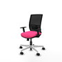 PIQUERAS Y CRESPO Silla de oficina Yunquera Rosa y Negro con mecanismo Sincro/Traslack