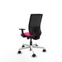 PIQUERAS Y CRESPO Silla de oficina Yunquera Rosa y Negro con mecanismo Sincro/Traslack