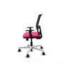 PIQUERAS Y CRESPO Silla de oficina Yunquera Rosa y Negro con mecanismo Sincro/Traslack