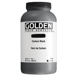 Golden Fluid Colores Acrílicos Negro Carbón 946 ml