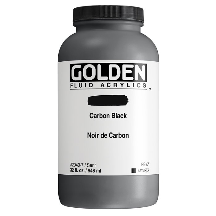 Golden Fluid Colores Acrílicos Negro Carbón 946 ml Golden Fluid Colores Acrílicos Negro Carbón 946 ml