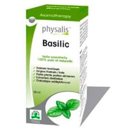 PHYSALIS Esencia Albahaca 10Ml. Bio Aceite Esencial Orgánico para Digestión y Concentración