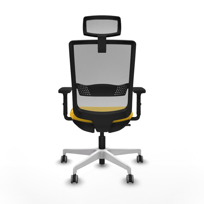 PIQUERAS Y CRESPO Silla de oficina Haches Amarillo y Gris