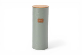DKD Home Decor Bote de Metal y Bambú para Pasta Relieve Verde Menta