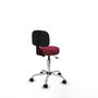 PIQUERAS Y CRESPO Silla Llanos giratoria granate con base cromada