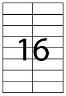 FABRISA 15312 Caja 100 Hojas Etiquetas Adhesivas Blancas 105x35mm Rectas para Láser, Inkjet y Copiadoras