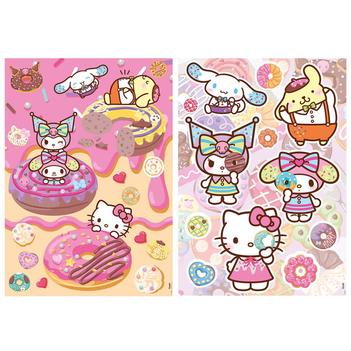 Educa Puzzle 2X500 Piezas Hello Kitty 20587 - 2 Puzzles de 500 Piezas Cada Uno, Tamaño Montado 34x48 cm, para Edad +12 Años