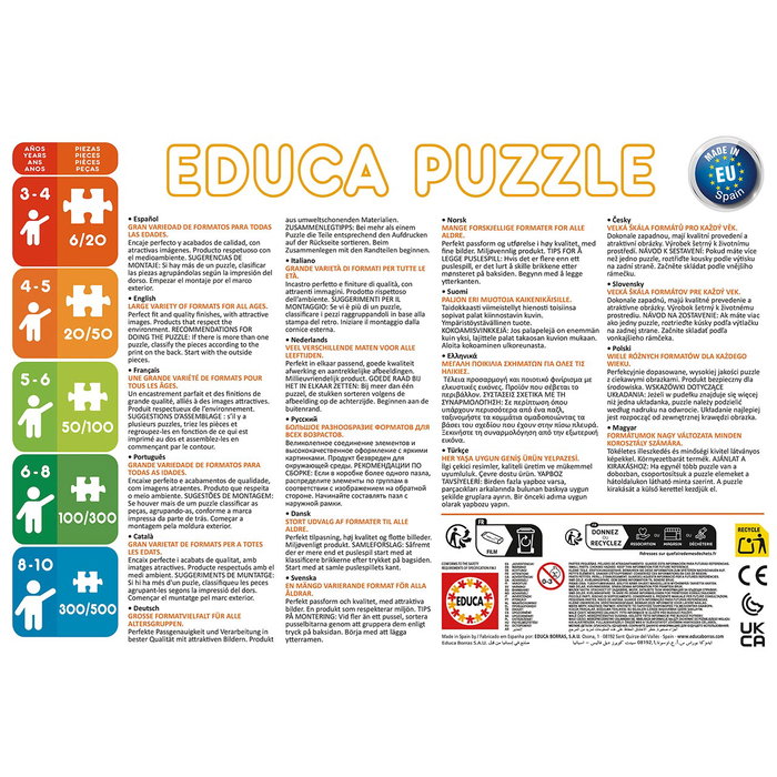 Educa Puzzle 2X500 Piezas Hello Kitty 20587 - 2 Puzzles de 500 Piezas Cada Uno, Tamaño Montado 34x48 cm, para Edad +12 Años