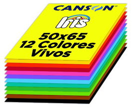 Guarro Iris® Vivaldi® Cartulina 185 gr Colores Surtidos 50x65 cm Pack de 120 Hojas - Cartulina Lisa para Manualidades y Dibujo