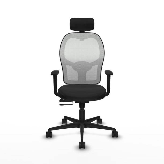 PIQUERAS Y CRESPO Silla de oficina Jorquera Sincro/Traslack Negro y Blanco