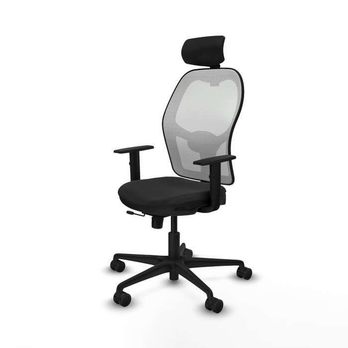 PIQUERAS Y CRESPO Silla de oficina Jorquera Sincro/Traslack Negro y Blanco