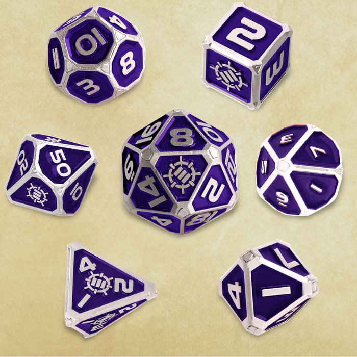 Enhance Tabletop Series Metal RPG Juego de cubos Purple (7)