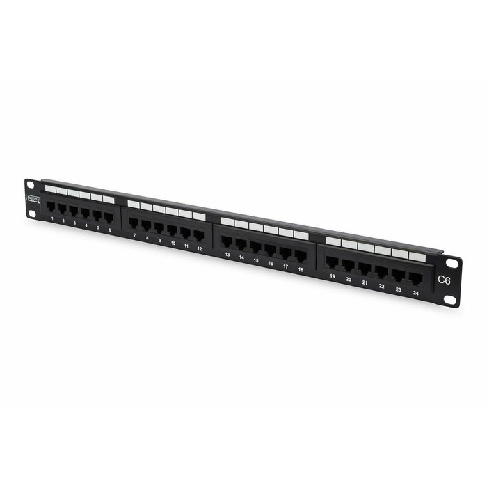 Digitus Panel de Parcheo CAT 6 de 24 Puertos RJ45 1U