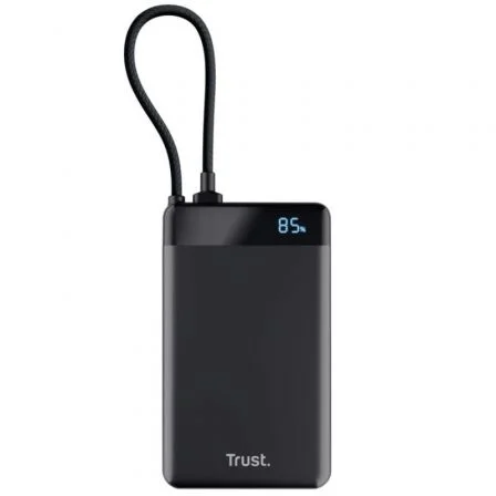 Trust Batería Externa Powerbank Fiera 25880 10000mAh 20W Carga Rápida USB Tipo-C Doble Puerto Pantalla LED