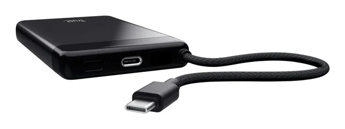 Trust 25880 - Powerbank Portátil 10000 mAh Negro, Carga Rápida USB-C PD/PPS 20W, 2 Puertos, Pantalla LED, Para Móvil y Tablet