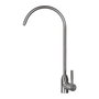 Verhal Grifo de Cocina Monomando Caño Alto para Osmosis, Plateado Cepillado, Cuerpo de Inox, Incluye Conexiones Flexitub y Kit