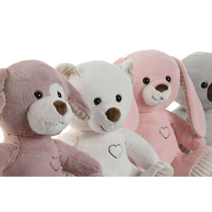 DKD Home Decor Surtido de 4 Peluches de Animales en Poliéster