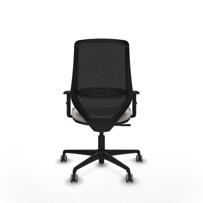 PIQUERAS Y CRESPO Silla de oficina Mardos con mecanismo Sincro, Blanco y Negro