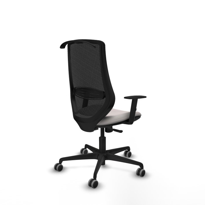 PIQUERAS Y CRESPO Silla de oficina Mardos con mecanismo Sincro, Blanco y Negro