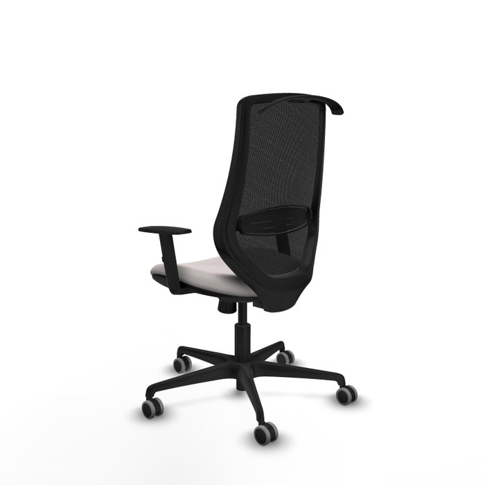 PIQUERAS Y CRESPO Silla de oficina Mardos con mecanismo Sincro, Blanco y Negro