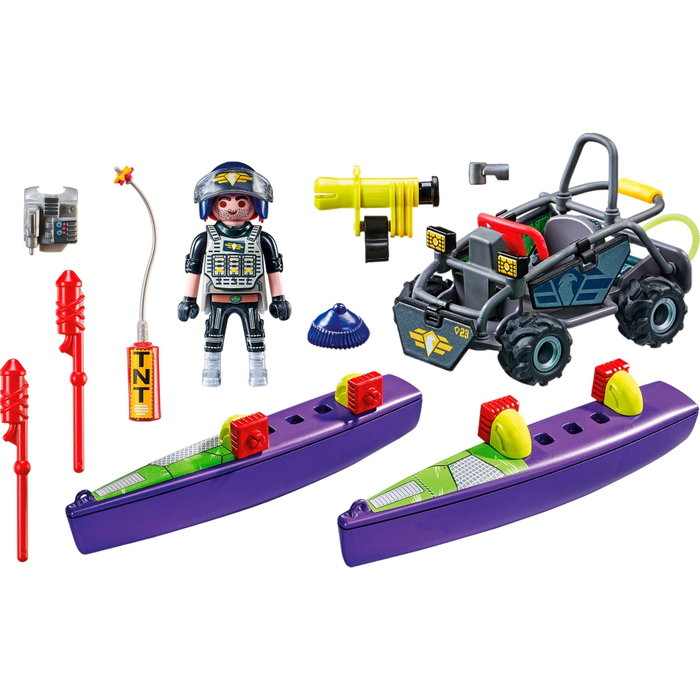 Playmobil City Action 71147 Fuerzas Especiales Quad Multiterreno Multicolor
