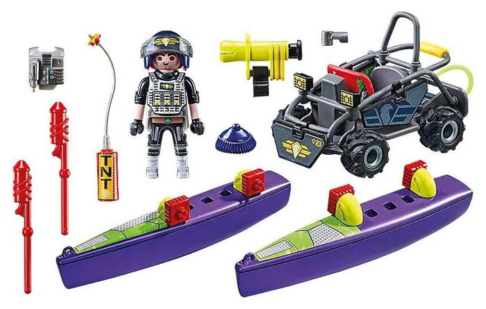 Playmobil City Action 71147 Fuerzas Especiales Quad Multiterreno Multicolor