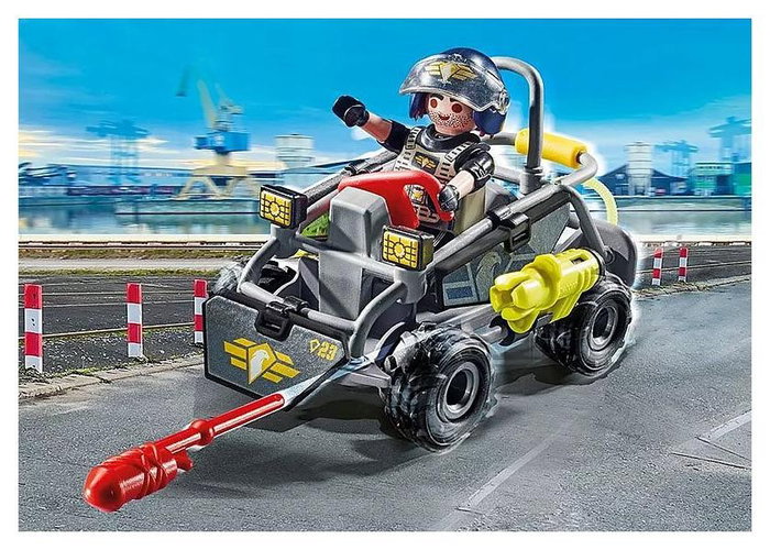 Playmobil City Action 71147 Fuerzas Especiales Quad Multiterreno Multicolor